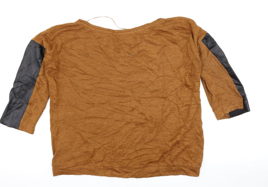 Bershka Womens Brown Pullover Jumper Size M