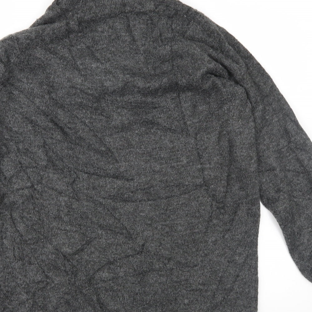 Brand and care label for H&M men’s grey knit jumper, size XS