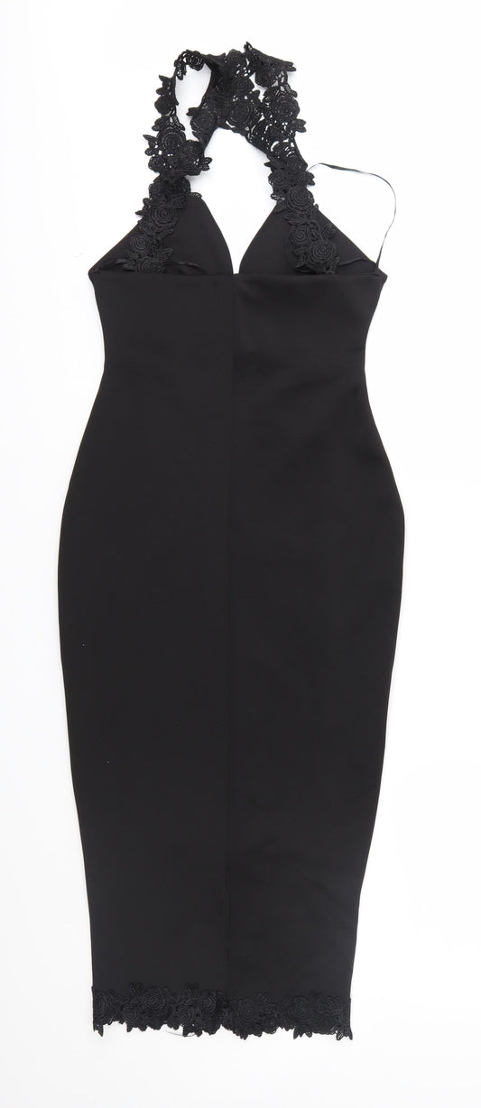 Boohoo Womens Black Sheath Size 8