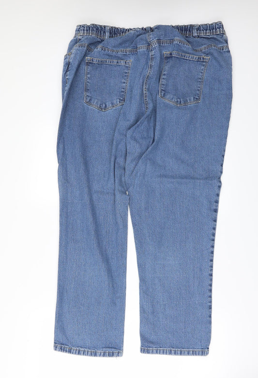 Ellie Womens Blue Denim Straight Jeans Size 42 in L27 in
