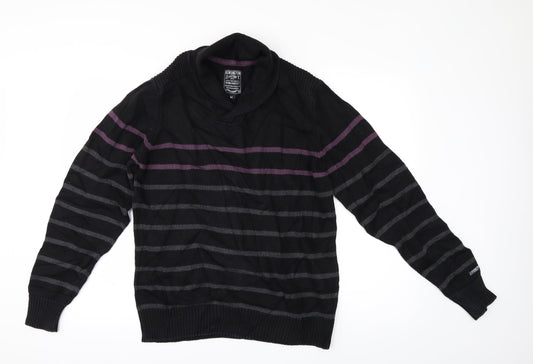 Kensington Mens Grey Striped Pullover Jumper Size M