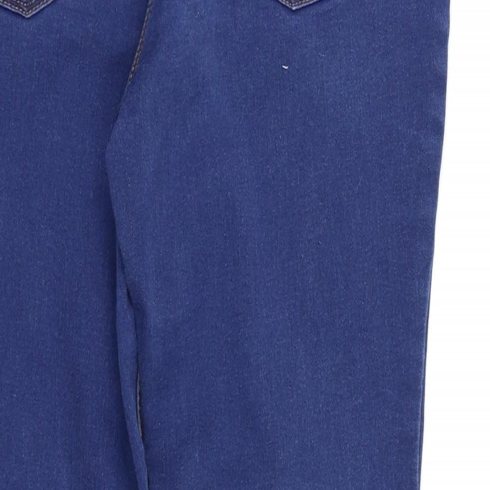 Brand and care label for Debenhams women’s blue skinny jeans, size UK 10, 27-inch leg