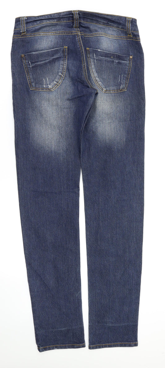 Calliope Basic Womens Blue Straight Jeans Size S L33 in