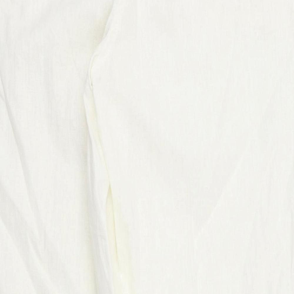BHS Womens White Trousers Size 14 L30 in