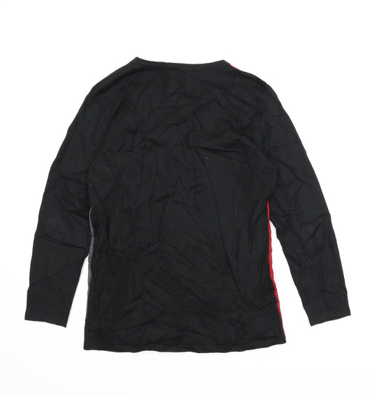 Damart Womens Black Argyle/Diamond Tunic Jumper Size S