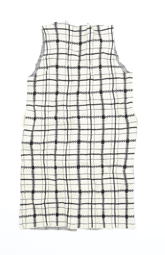 Primark Womens Beige Plaid Cardigan Jumper Size XS