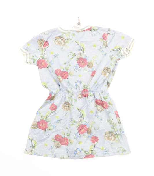 Friends Girls Blue Floral A-Line Size 3-4 Years