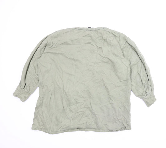 PRETTYLITTLETHING Womens Green Pullover Sweatshirt Size 6