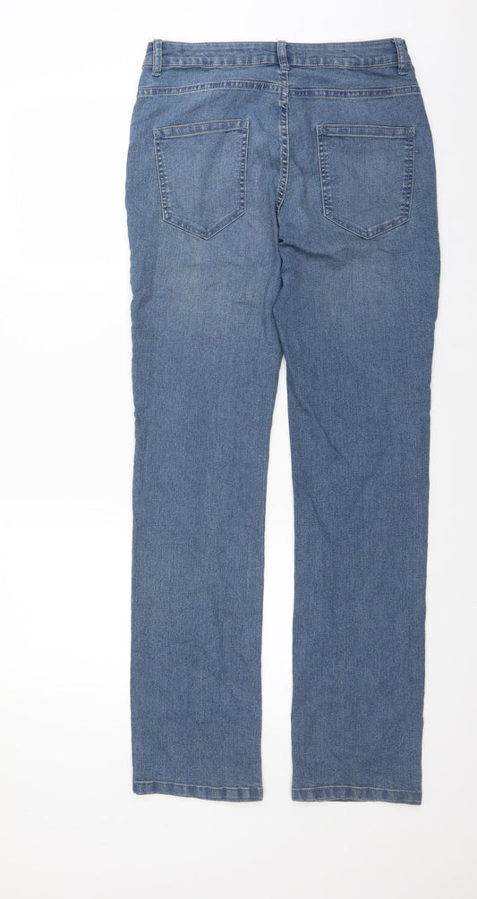 C&A Womens Blue Denim Straight Jeans Size 8 L32 in