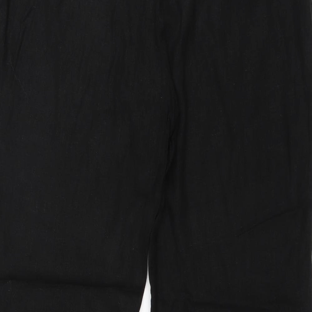 Brand and care label for South women’s black trousers, size UK 36, in, 27-inch leg