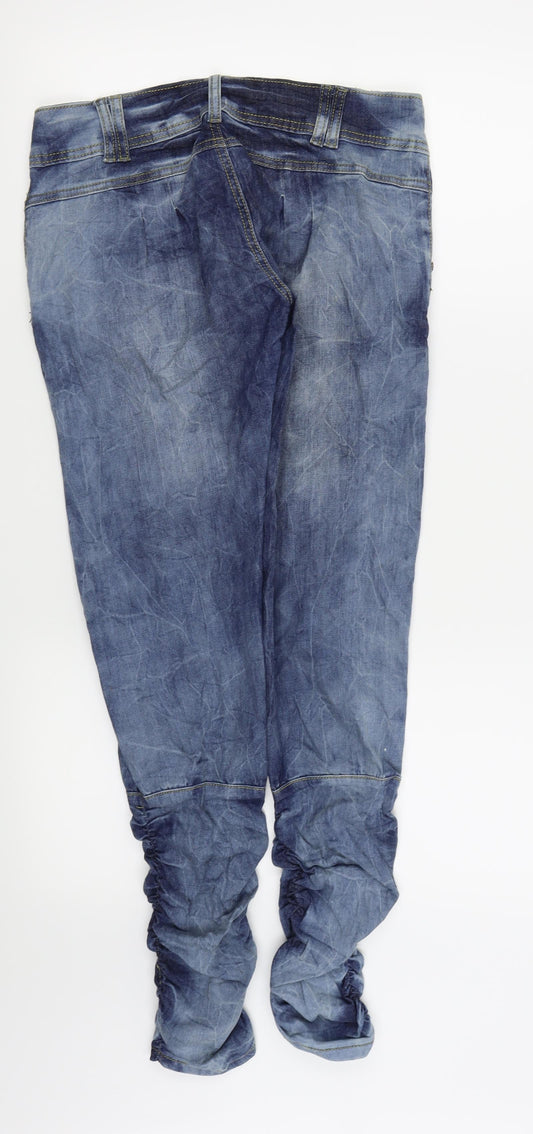 MGGY Womens Blue Skinny Jeans Size L L29 in
