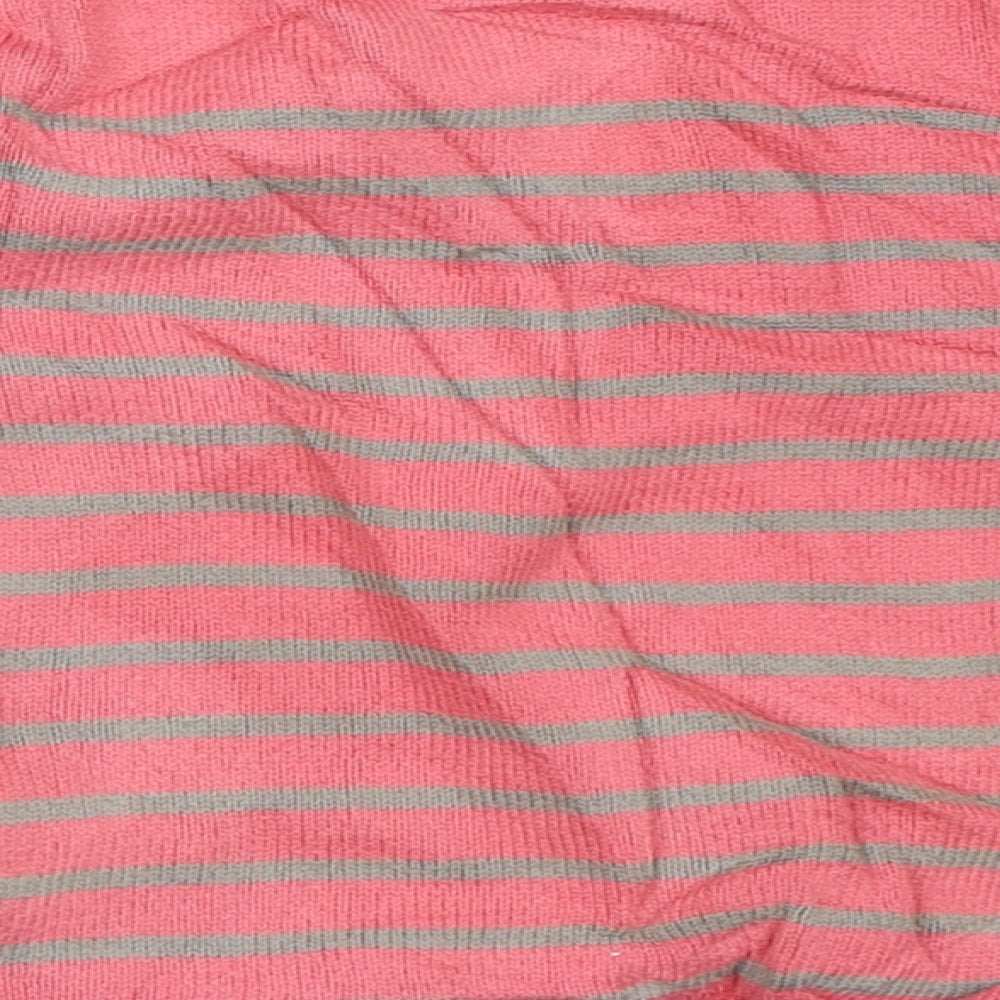 Vertbaudet Girls Pink Striped Pullover Jumper Size 3 Years