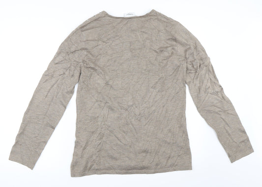 Canda Womens Beige Pullover Jumper Size M
