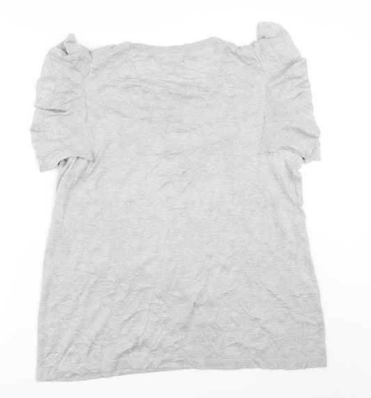 Verve Ami Womens Silver Rayon Pullover Jumper Size XL