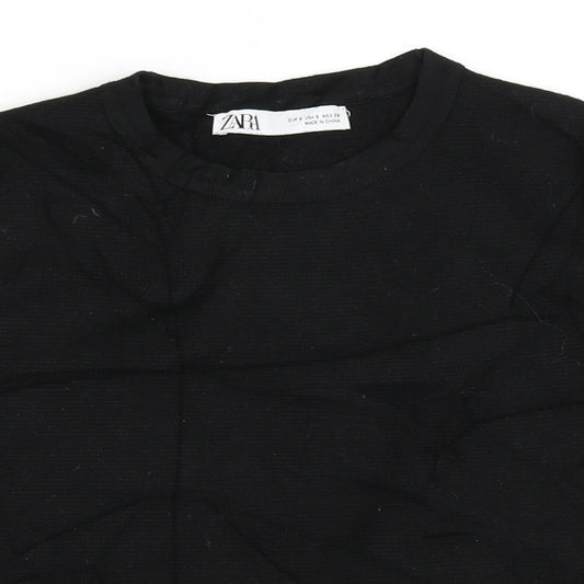 Zara Womens Black Basic T-Shirt Size S