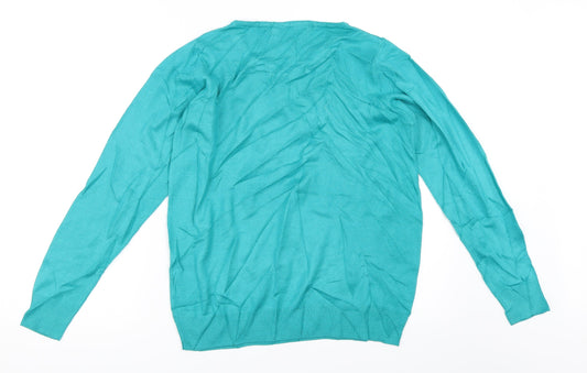 EWM Womens Blue Pullover Jumper Size S