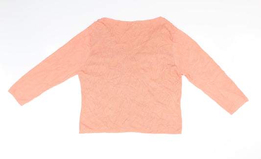Kliss Womens Orange Pullover Jumper Size 2XL
