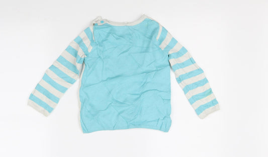 H&M Girls White Spotted Pullover Jumper Size 2 Years
