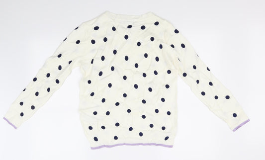 M&S Collection Womens Yellow Pullover Jumper Size 8 - spotted