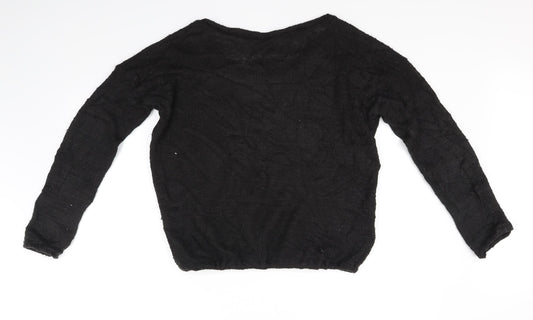Vintage Womens Black Pullover Jumper Size M