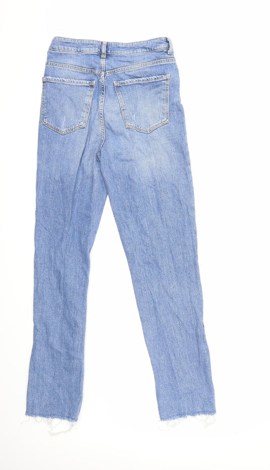Dorothy Perkins Womens Blue Denim Straight Jeans Size 10 L31 in
