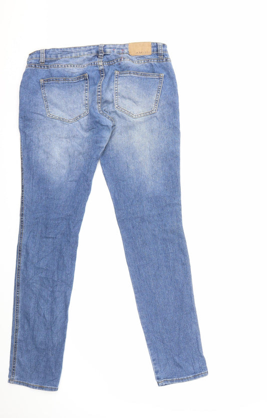 Amisu Womens Blue Denim Skinny Jeans Size 28 in L32 in