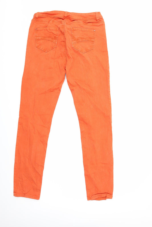 Street One Womens Orange Denim Skinny Jeans Size 30 in L30 in