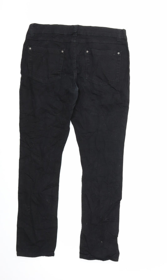 Only Womens Black Denim Straight Jeans Size 44 in L32 in