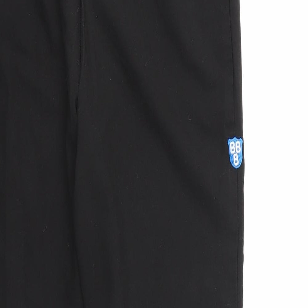 Brand and care label for david luke women’s black trousers, size UK 30, 28-inch leg