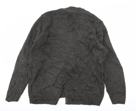 Oslo Womens Grey Knit Cardigan Jumper Size S
