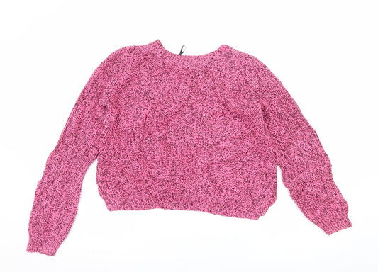 H&M Womens Pink Knit Pullover Jumper Size S