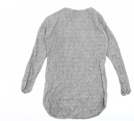 Topshp Womens Grey Jersey Basic T-Shirt Size 8