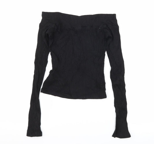 FOREVER 21 Womens Black Jersey Basic T-Shirt Size S