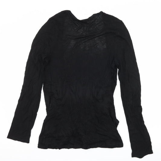 New Look Womens Black Jersey Cardigan Jumper Size 12
