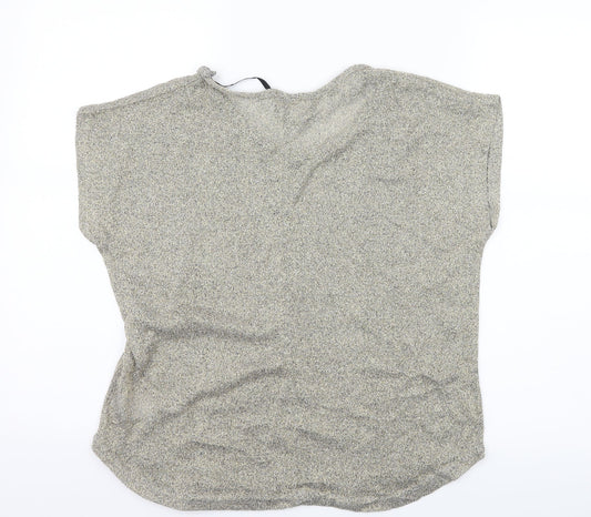 Preworn Womens Gold Jersey Basic T-Shirt Size L