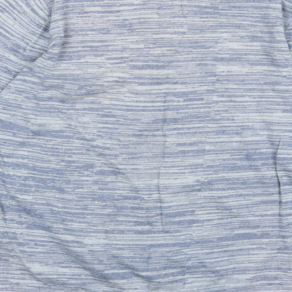 Brand and care label for Celio girls’ blue knit jumper, size M