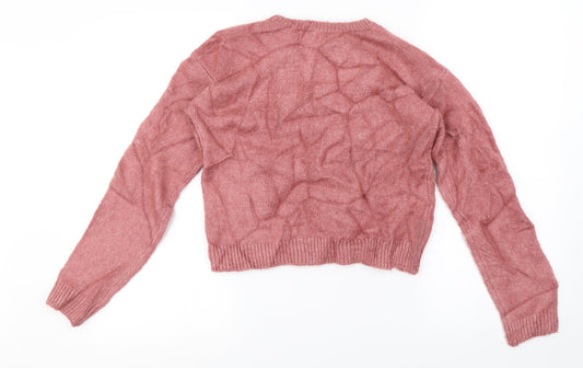 Marks and Spencer Girls Pink Pullover Jumper Size 11-12 Years