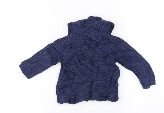 Marks and Spencer Boys Blue Cardigan Jumper Size 0-3 Months