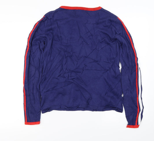 R Edition Womens Blue Pullover Jumper Size M