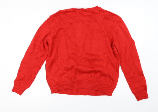 H&M Mens Red Pullover Jumper Size M - Christmas jumper
