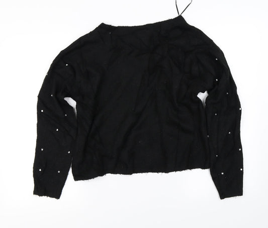 H&M Womens Black Pullover Jumper Size XS