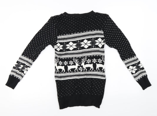 Boohoo Womens Black Pullover Jumper Size M