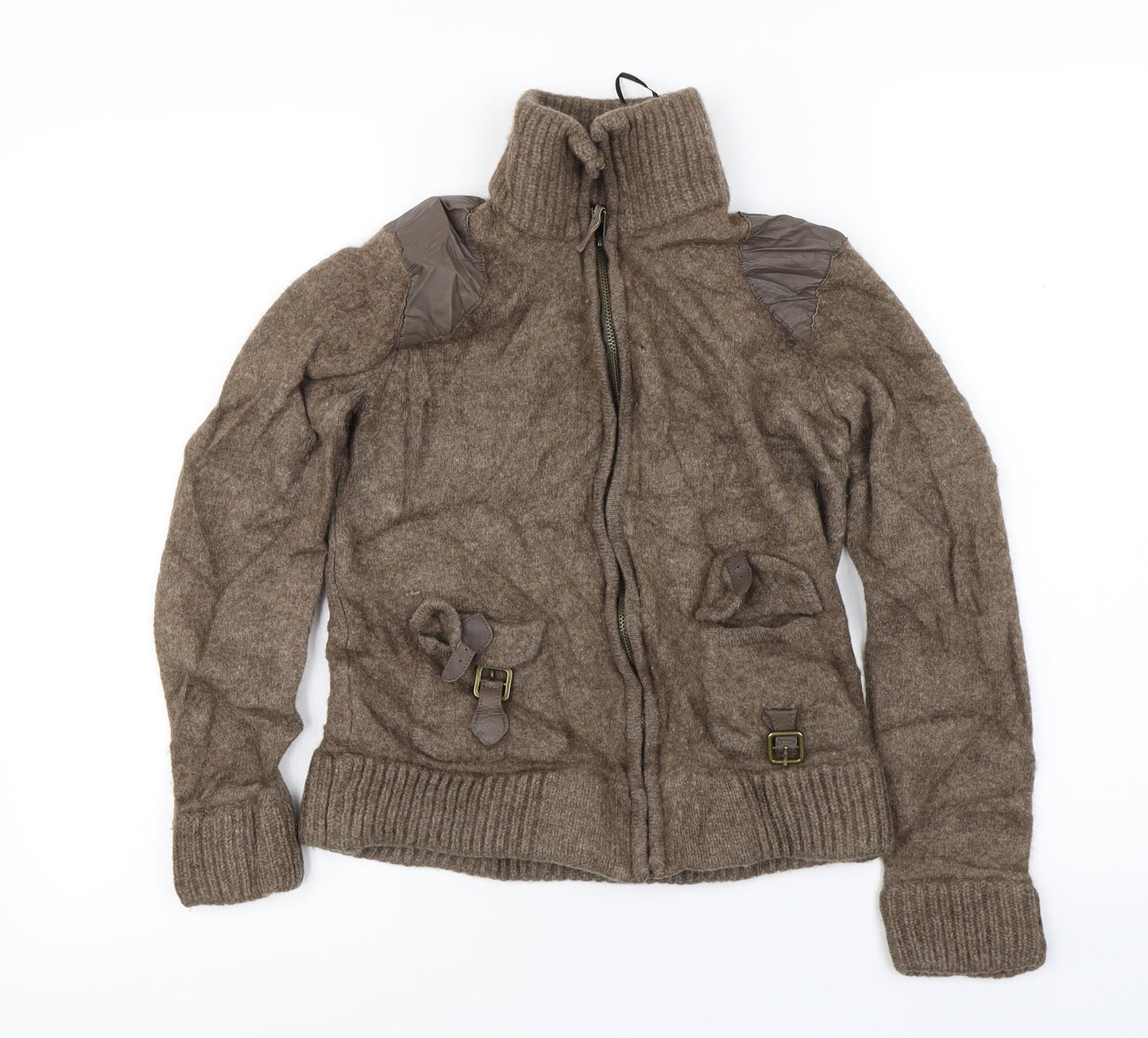 Massamino dutti Womens Brown Full Zip Jumper Size XL