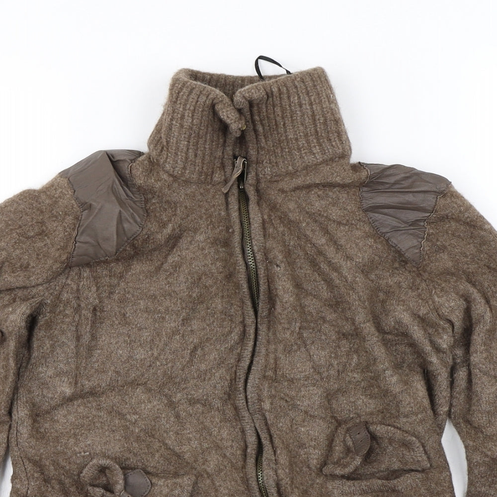Massamino dutti Womens Brown Full Zip Jumper Size XL