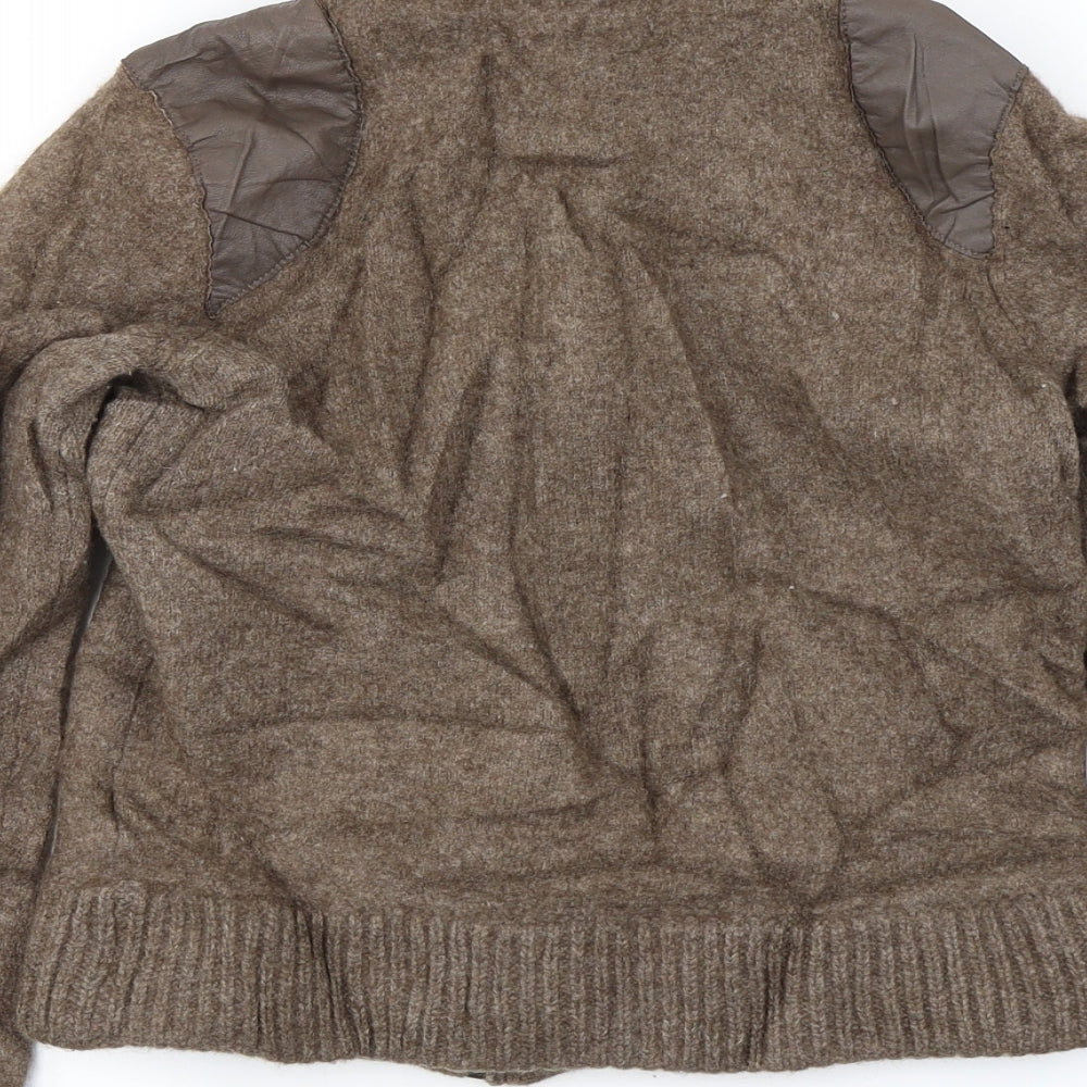 Massamino dutti Womens Brown Full Zip Jumper Size XL