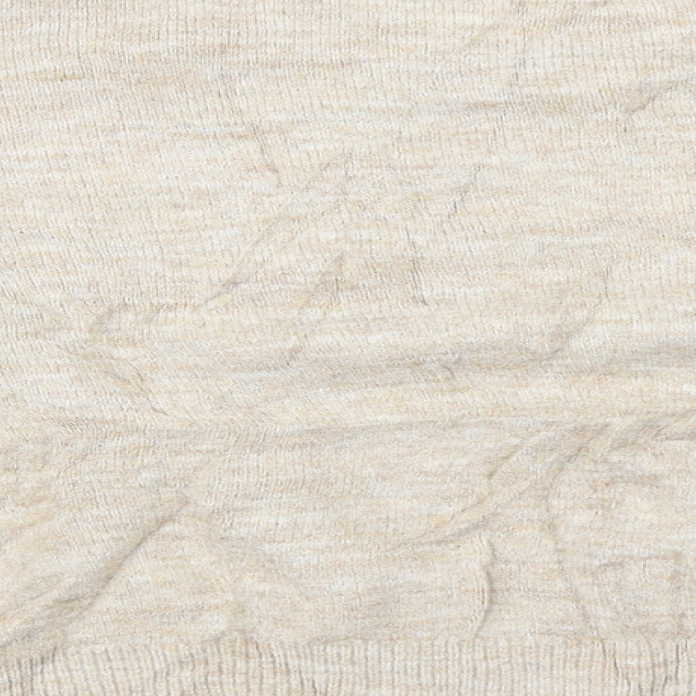 Brand and care label for L.O.G.G women’s beige jumper, size XS