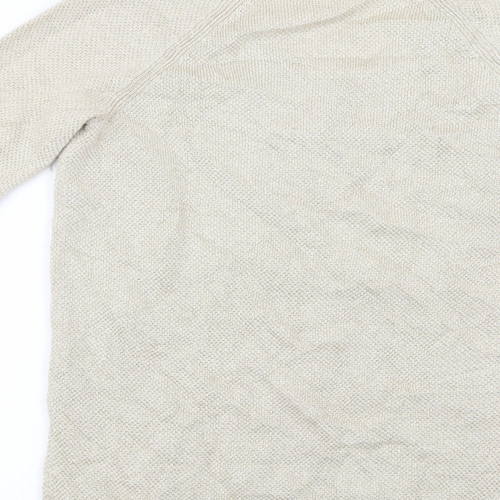 Brand and care label for Gap women’s beige jumper, size S