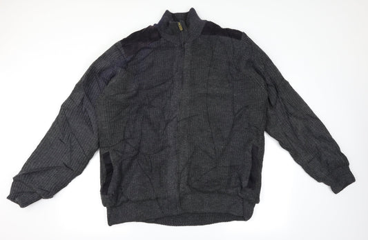 Ventura Mens Grey Full Zip Jumper Size XL