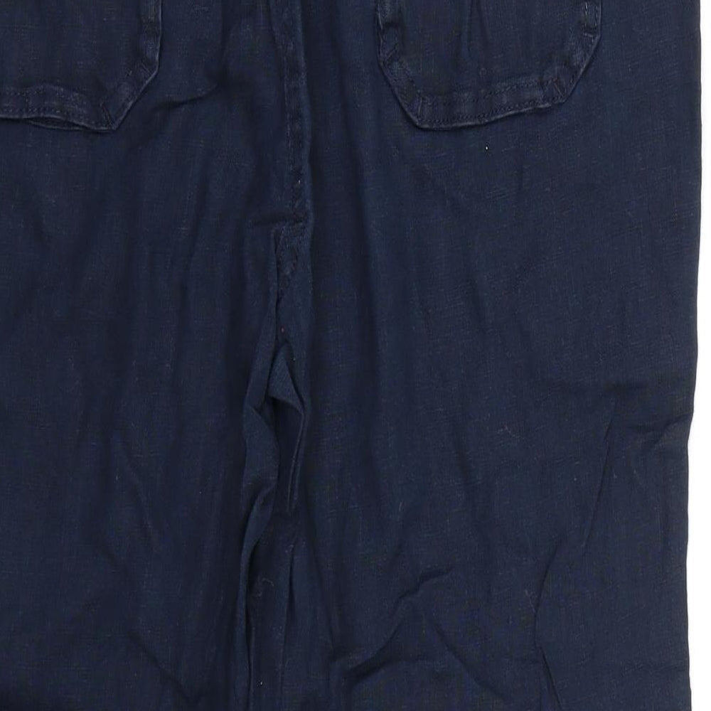 Marks and Spencer Womens Blue Trousers Size 14 L24 in