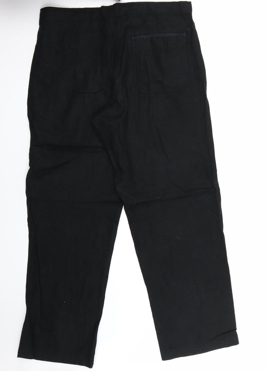 Marks and Spencer Womens Black Trousers Size 34 L28 in